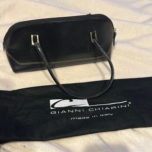Gianni Chiarini black pebbled leather handbag